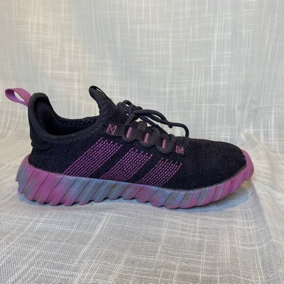 Adidas Kids Kaptir Flow Style IH9905 Size 2.5 Aurora Black Purple Burst Blue - Picture 2 of 9